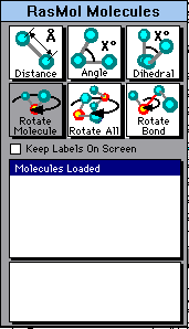 RasMol Molecules window