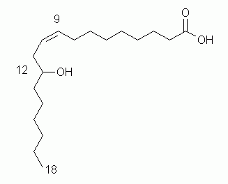 Quiz, Lipids #4. (Z)-12-hydroxy-9-octadecenoic acid.